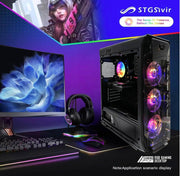 STGsivir PC Gamer Fijo, Ordenador Gaming, GeForce RTX 2060 Super 8GB GDDR6, Core i7 hasta 4.0Ghz, 32GB DDR4, 1TB SSD, WiFi 6, BT5.0, Ventilador RGB x3, Windows 11 Pro