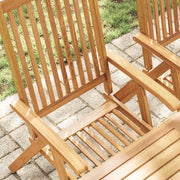 vidaXL 6X Sillas de jardín plegables de madera maciza de acacia, sillas de comedor para terraza, balcón y muebles de exterior