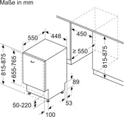Siemens SR65YX08ME, lavavajillas inteligente iQ500 totalmente integrable, 45 cm de ancho, tercera bandeja para cubiertos, Zeolita, extra silencioso, aquaStop, apertura automática de puerta al finalizar el programa, varioSpeed, iluminación interior