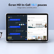 Tableta modelo 2026 de 10 pulgadas con lápiz óptico, Android 15, ultra eficiente - Teclado y ratón incluidos - Tabletas Android con IA Gemini, procesador, 8 GB de RAM + 256 GB de ROM, Widevine L1, 5 años de garantía