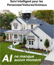 Cámara de vigilancia WiFi para exteriores Imou 2K inalámbrica con panel solar y batería de 5000 mAh, cámara solar exterior PTZ 360°, detección de personas/vehículos, visión nocturna a color, IP65, modo privado (2 unidades)