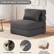 Sofá cama plegable, moderno y cómodo, con almohada mejorada, silla cama convertible, sofá de suelo plegable de espuma viscoelástica, cómodo para el hogar y la oficina