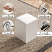Mesa de centro elevable y plegable con 4 taburetes y almacenamiento