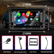 Autorradio Apple CarPlay para VW Golf 5 6 Polo T5 Tiguan Skoda Passat Jetta Caddy B6 B7 Touran Android Auto, pantalla táctil de 7 pulgadas Radio VW con Bluetooth/FM/AM/USB/RDS