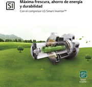 LG GBP61DSXGC - Frigorífico combi No Frost, congelador, compresor Smart Inverter, color acero inoxidable antihuellas, 186 cm, 341 l
