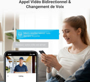 EZVIZ CP4 Mirilla Digital con Cámara 1080P, Videoportero Inteligente, Pantalla Táctil de 4.3'', Batería de 4600mAh, Detección Humana, Audio Bidireccional, Visión Nocturna de 5m