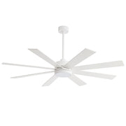 Ventilador de techo negro de 65 pulgadas y 8 aspas con luz y control remoto