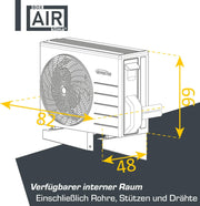 Cubierta para aire acondicionado Box Air - Carcasa insonorizante para bomba de calor - Rejilla protectora - Revestimiento para unidad exterior de aire acondicionado - Para aires acondicionados y bombas de calor - Cubierta protectora robusta
