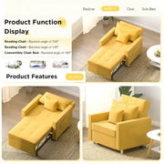 Sillón cama ajustable, convertible 3 en 1, varios colores, para 1 persona