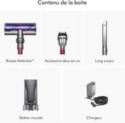 Aspirador sin cable Dyson V8 Advanced, 130 AW, hasta 40 min de autonomía, cepillo motorizado anti-enredos, elimina el pelo de mascotas, aspirador de mano y suelo