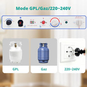 Refrigerador a gas SMETA con congelador, 265L, refrigerador y congelador combinado a gas/220V, nevera a gas para camping, autocaravana, garaje, caravana, casa móvil, blanco