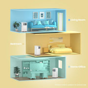 Aire acondicionado portátil Comfee Breezy Cool Pro 2.6, 9000 BTU 2,6 kW, refrigeración, ventilación y deshumidificación, control por aplicación, para habitaciones de hasta 88 m³ (33 m²), aire acondicionado móvil con tubo de escape
