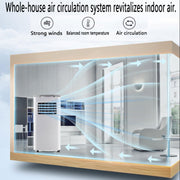Aire acondicionado portátil con mando a distancia y temporizador de 24 horas, potente unidad de refrigeración oscilante de 120° para oficina en casa de hasta 28 m², kit de ventilación de ventana energéticamente eficiente
