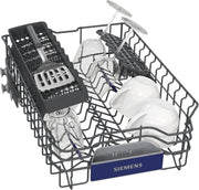 Siemens SR65YX08ME, lavavajillas inteligente iQ500 totalmente integrable, 45 cm de ancho, tercera bandeja para cubiertos, Zeolita, extra silencioso, aquaStop, apertura automática de puerta al finalizar el programa, varioSpeed, iluminación interior