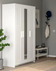 Armario IKEA BRIMNES de 3 puertas, blanco, 117x190 cm