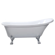 Bañera Lykke con patas Nordic Deluxe 1700x750x730mm, blanca