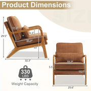 Sillón decorativo tapizado de estilo moderno de mediados de siglo