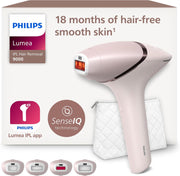 Dispositivo de depilación IPL Philips Lumea Serie 9000 – Dispositivo de depilación con tecnología SenseIQ, 4 accesorios para cuerpo, rostro, zona del bikini y axilas, inalámbrico (Modelo BRI957/00)