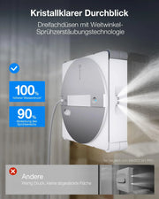Robot limpiacristales ECOVACS WINBOT W3 OMNI, estación multifunción, limpieza de paños, limpieza de bordes, 3 boquillas, control por aplicación