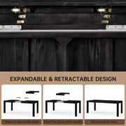 Juego de comedor moderno - Mesa de 80" + 6 sillas acolchadas, estructura de madera maciza, capacidad de la mesa de 400 lbs, fácil montaje