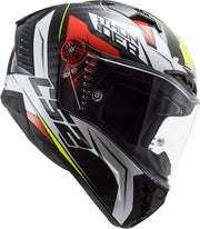 Casco LS2 FF805 Thunder Chase Carbono Blanco/Rojo XL (61/62)
