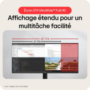 LG UltraWide™ 29U511A-B.AEU Monitor PC Ultra Ancho 29" - Panel IPS resolución UWFHD (2560x1080), 5ms GtG 100Hz, sRGB 99% (CIE1931), inclinable, ajustable en altura, modo retrato