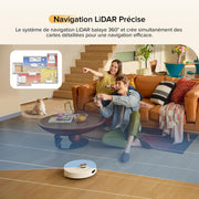 Roborock Q7 M5 Set Robot Aspirador y Fregasuelos 10 000 Pa, Doble Diseño Antienredos, Duración de Limpieza Prolongada, Navegación con LiDAR Preciso, APP, Blanco