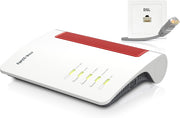 FRITZ!Box 7690 (Router Wi-Fi 7 DSL con 5.760 Mbit/s (5 GHz) y 1.376 Mbit/s (2,4 GHz), hasta 300 Mbit/s con VDSL Supervectoring y ADSL2+, Wi-Fi Mesh, base DECT, versión en alemán)