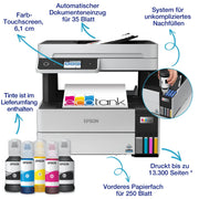 Impresora multifunción de depósito de tinta EcoTank ET-5150 A4 WLAN Ethernet impresión dúplex 4800 x 1200 ppp 250 hojas alimentador automático de documentos de 35 hojas