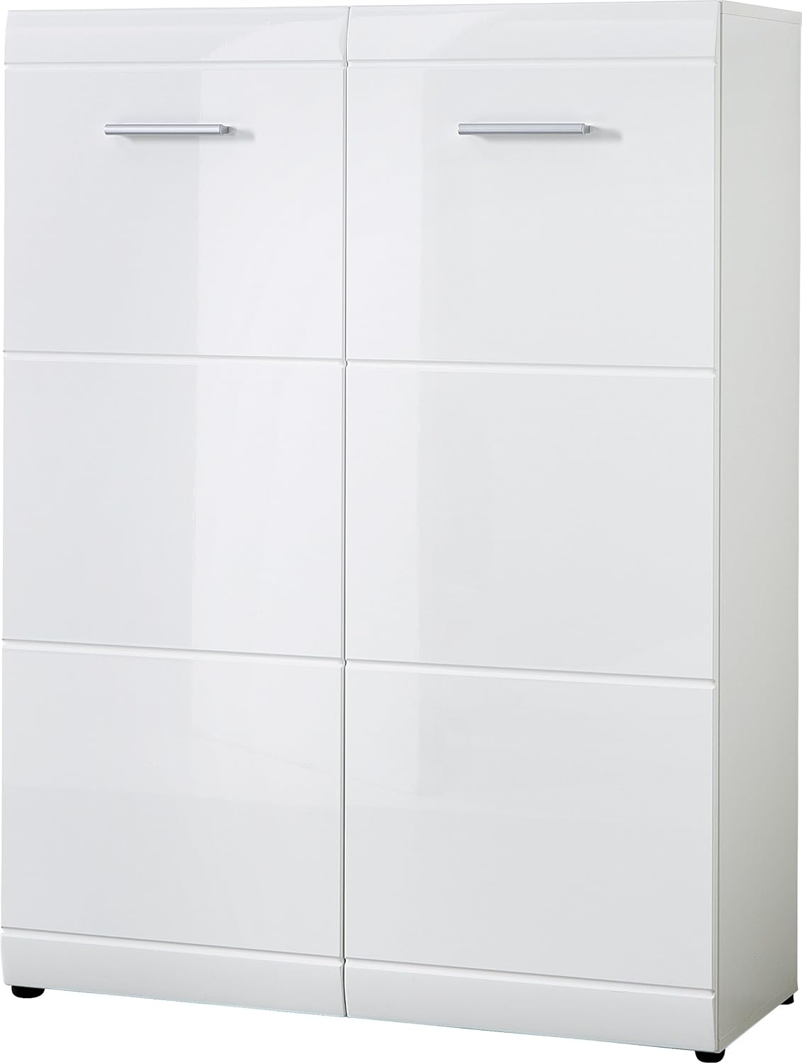 Zapatero Germania 3524-84 GW-Adana, con frentes de alto brillo, en blanco, 90 x 120 x 36 cm (ancho x alto x profundo)