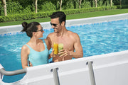 Bestway Conjunto de piscina rectangular Power Steel 404x201x100 cm