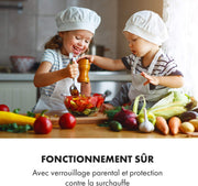 KLARSTEIN TrinityCook - placa de inducción, de libre instalación, 3400 W, 3 zonas de cocción, temporizador, 9 niveles, 60 a 240 °C, protección contra sobrecalentamiento, bloqueo infantil - negro