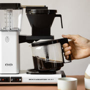 Moccamaster KBG Select, cafetera, cafetera retro, café de filtro, color blanco hueso, 1,25 L