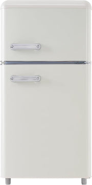 Refrigerador con congelador Merax, combinación frigorífico-congelador, frigorífico pequeño con 51L y congelador de 21L, silencioso, LED, estantes de vidrio, cajón para verduras, estantes en la puerta, para cocina, sala de estar, oficina, negro