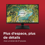 Lenovo L27qe - Monitor QHD de 27'' (IPS, 100 Hz, 4 ms, HDMI+DP, cable HDMI) - Negro