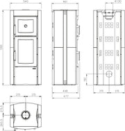 La Nordica 7116734 Ester Forno Evo Estufa de leña Vulcan/A+