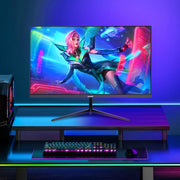 Monitor de PC IPS Gawfolk de 27 pulgadas, 2K WQHD (2560×1440P), monitor gaming de 320Hz, 1ms, sin bordes, 120% sRGB, gran angular de 178°, HDMI, DisplayPort, compatible con soportes de pared VESA 75x75mm - Negro