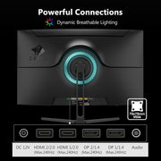 Monitor Gamer Curvo Z-Edge de 32'', 240 Hz, 1 ms, FreeSync, 1080p, Monitor para juegos con bisel ultra delgado, VA 1500R, inclinación ajustable, 2*HDMI 2.0 y 2*DP 1.4, luz LED RGB (cable HDMI incluido)