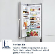 Frigorífico combi Bosch KGN36NWEA Serie 2, 186 x 60 cm, 215 L de refrigeración y 87 L de congelación, NoFrost: nunca más tendrá que descongelar, iluminación LED para una distribución uniforme de la luz