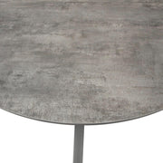 Mesa de jardín extensible DEGAMO Lyon, 140 cm redonda, extensible a 200 cm, aluminio antracita + ECP con aspecto de cerámica gris claro, para exterior