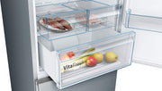 Frigorífico combi Bosch KGN36NWEA Serie 2, 186 x 60 cm, 215 L de refrigeración y 87 L de congelación, NoFrost: nunca más tendrá que descongelar, iluminación LED para una distribución uniforme de la luz