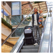 Silla de paseo hauck con bandeja para aperitivos y portavasos, Shop N Care Grey | Con función de reclinado desde el nacimiento hasta los 22 kg, protección UV 50+, silla de paseo de plegado compacto, ruedas de EVA a prueba de pinchazos, cesta grande