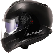LS2, Casco de moto modular Strobe II negro brillante,