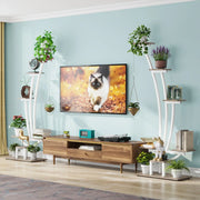 Soporte para plantas de interior, estante para flores de 6 niveles para jardín en casa - Juego de 2