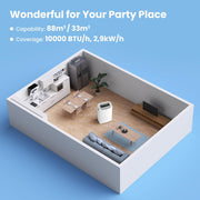 Aire acondicionado portátil Comfee Easy Cool 2.0, 7000 BTU 2,0kW, refrigeración, ventilación y deshumidificación, tamaño de habitación hasta 68m³ (25㎡), control por APP/Alexa/Google Home/IFTTT, aire acondicionado móvil con manguera de escape