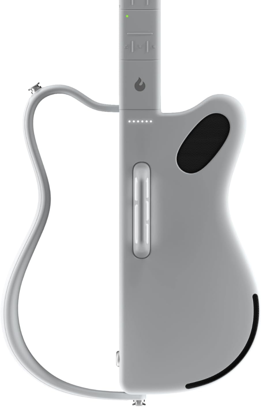 LAVA GENIE Muestreador de guitarra, sin cuerdas, cientos de preajustes de instrumentos, altavoz integrado, plegable, extraíble, blanco, 30,5 pulgadas