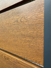 OBOX OAK - Cobertizo para 4 cubos de basura con tapa abatible de 240L