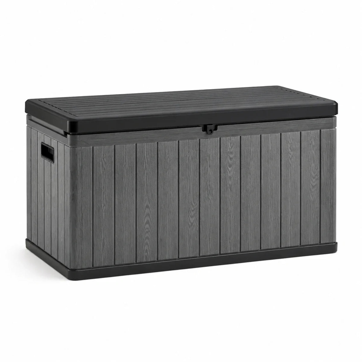 Caja de almacenaje de jardín de plástico gris grafito 117x45x57 cm