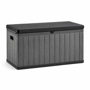 Caja de almacenaje de jardín de plástico gris grafito 117x45x57 cm