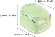 Juqrelith Top Case para Moto 38L, Impermeable, Compatible Universal, Negro - Baúl de Almacenamiento con Cierre de Llave, Protección Estanca para Casco y Guantes (Verde)